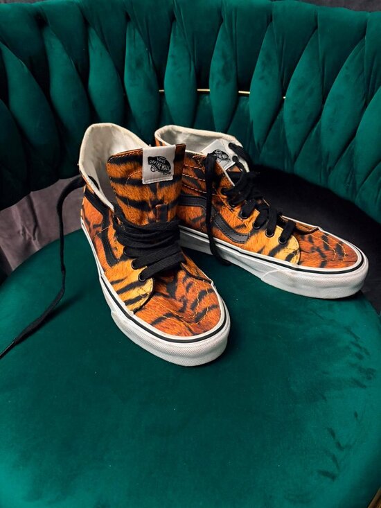 Vans Shoes - Vans Sk8-Hi Tapered Tiger Print High Top Sneakers | Men's 7 Women's 8.5